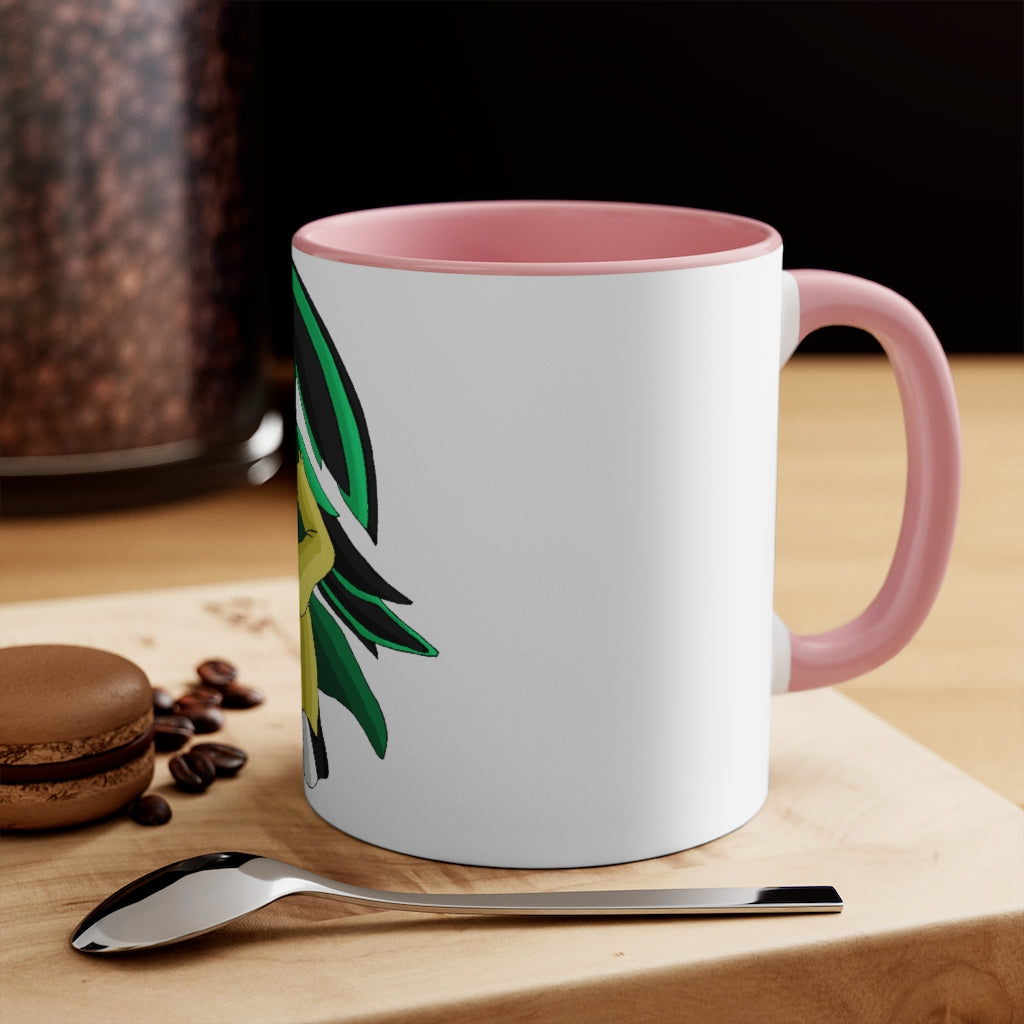 Bliblax Accent Mug featuring a two-tone design with a white exterior and colored interior, available in red, pink, and black options.