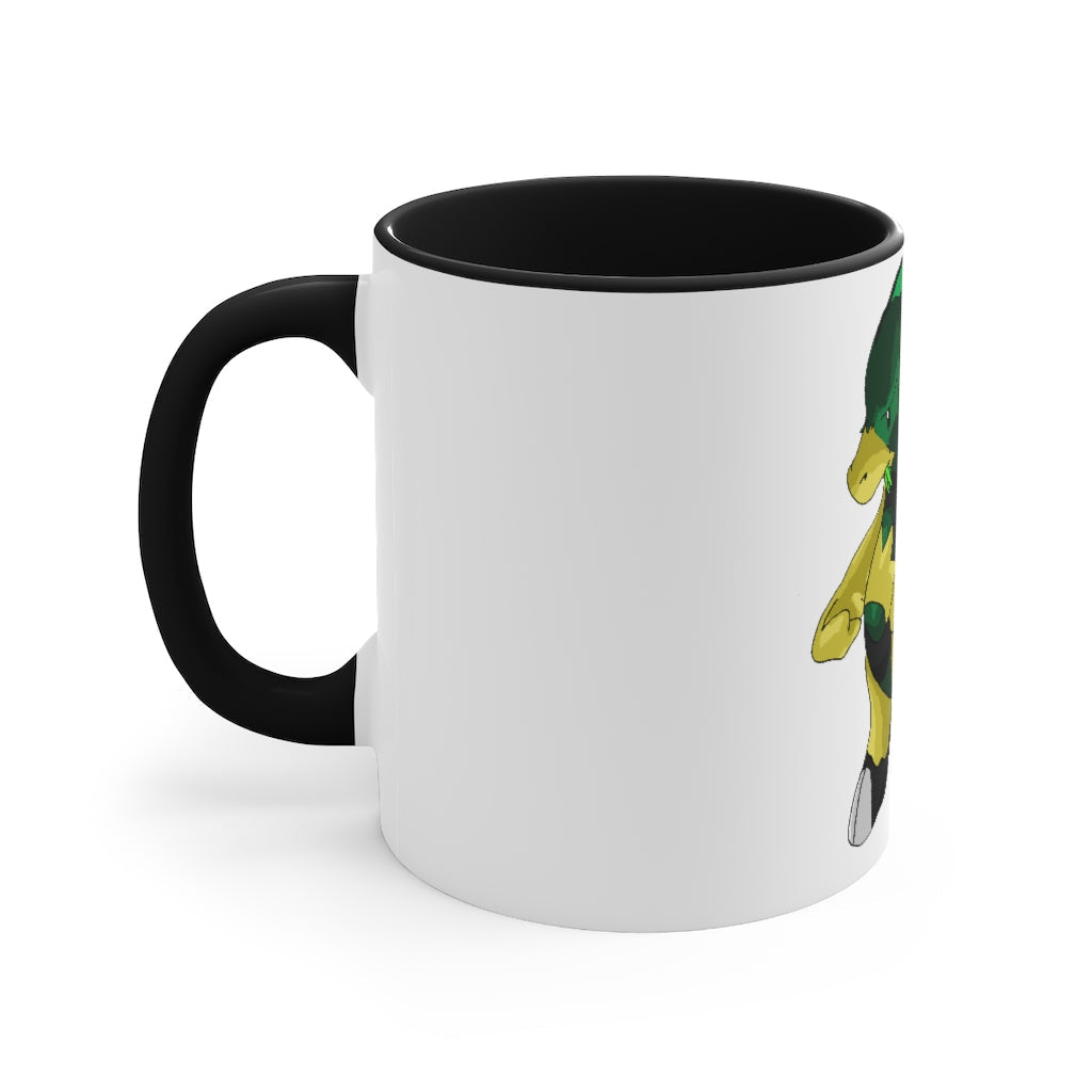 Bliblax Accent Mug featuring a two-tone design with a white exterior and colored interior, available in red, pink, and black options.