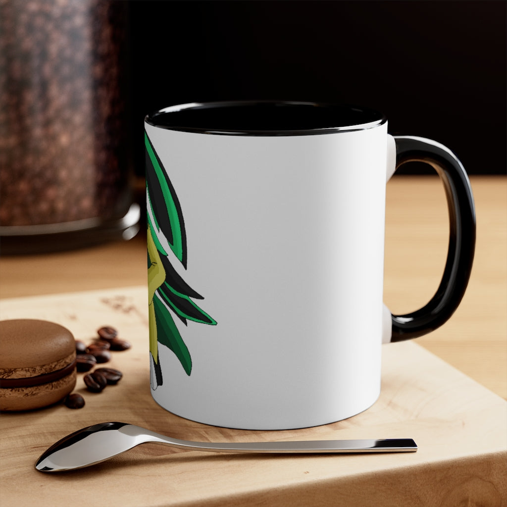 Bliblax Accent Mug featuring a two-tone design with a white exterior and colored interior, available in red, pink, and black options.