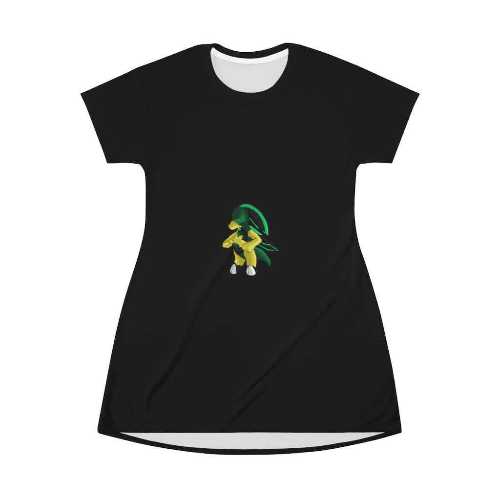 Bliblax All Over Print T-Shirt Dress featuring vibrant patterns and a comfortable fit, perfect for casual outings.