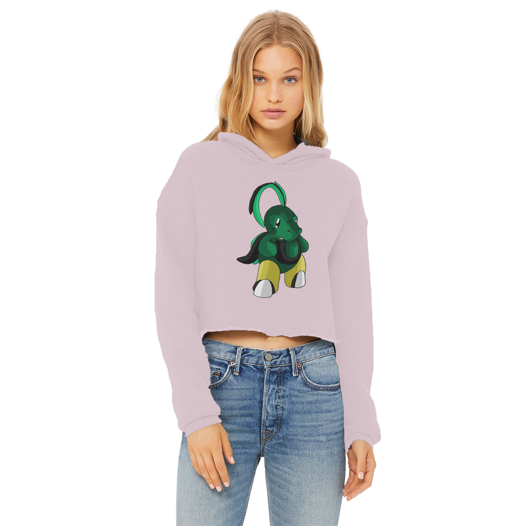 Bliscor Ladies Cropped Raw Edge Hoodie in various colors, showcasing its stylish cropped design and soft fabric.