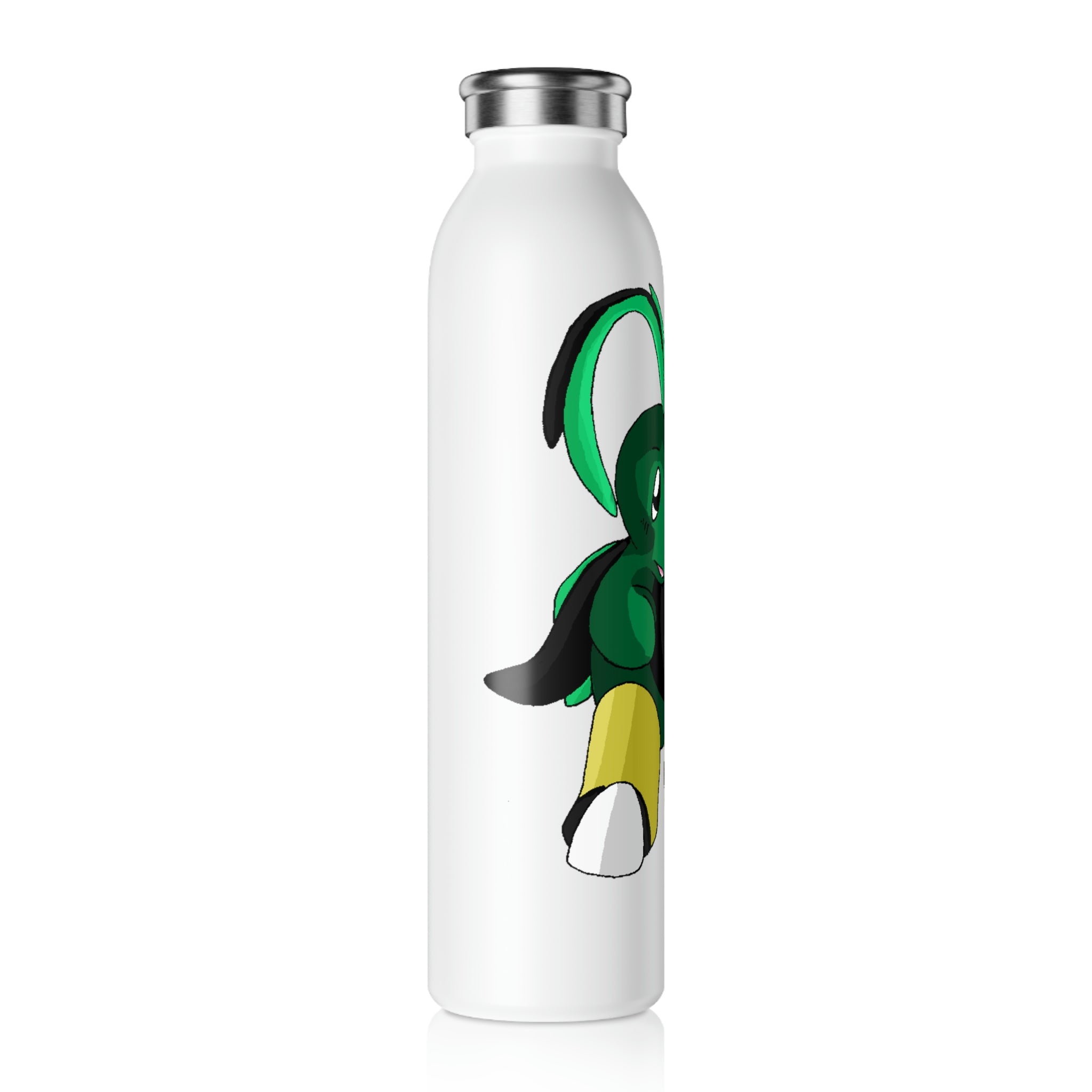 Bliscor Slim Water Bottle in matte finish with stylish lid, showcasing its 20oz capacity and customizable design.