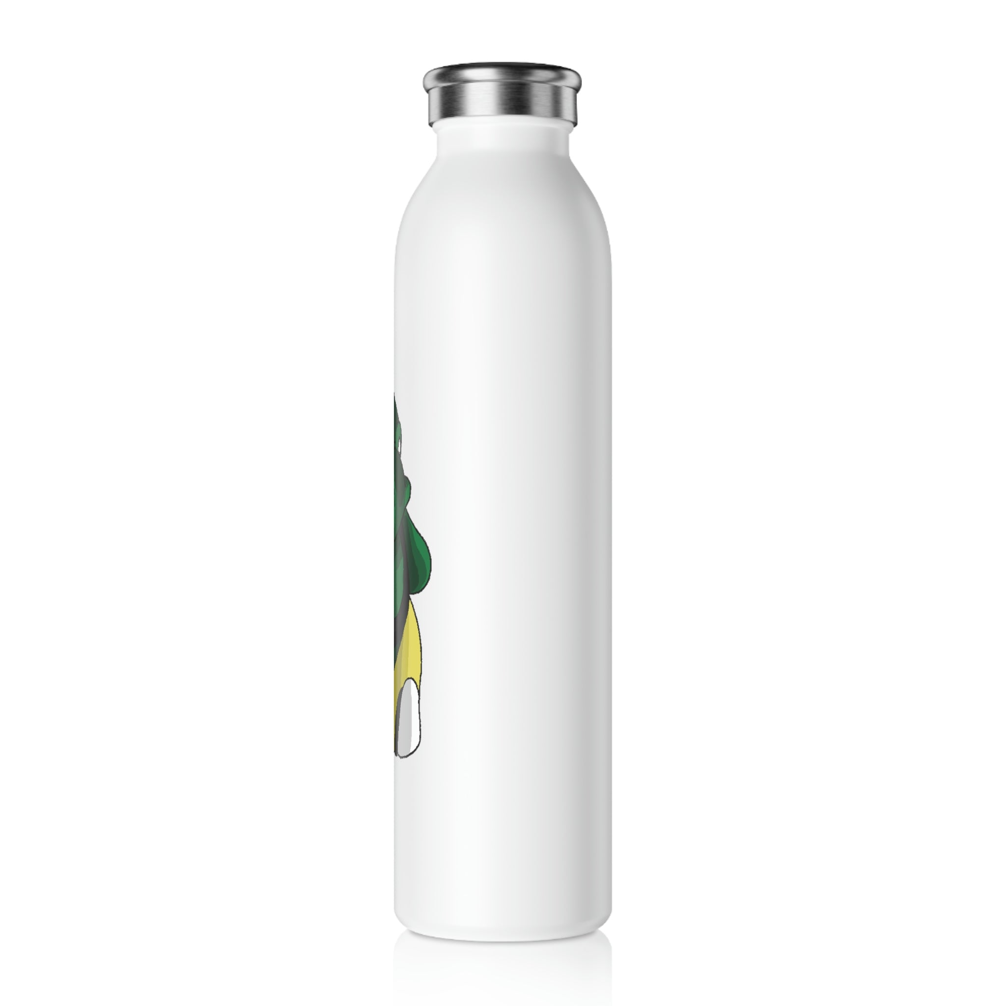 Bliscor Slim Water Bottle in matte finish with stylish lid, showcasing its 20oz capacity and customizable design.