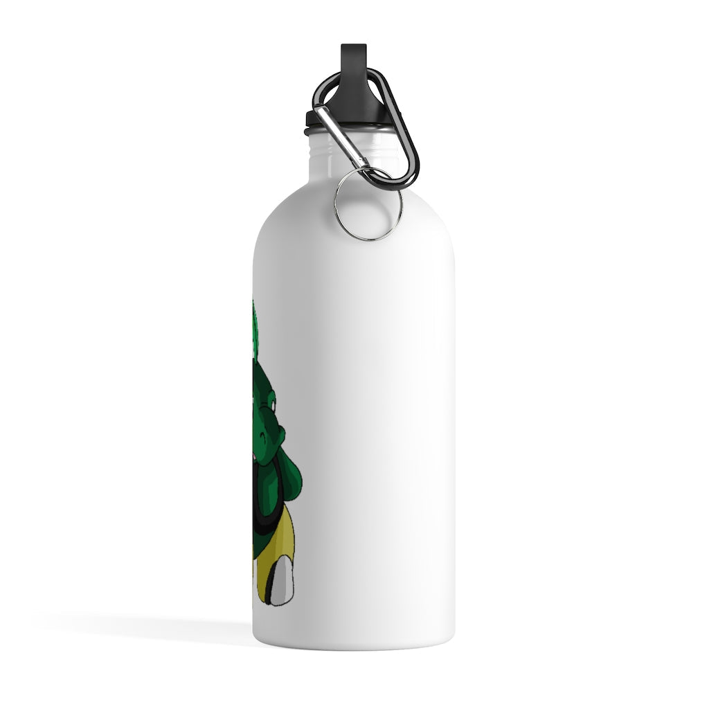 Bliscor Stainless Steel Water Bottle with a plastic screw top and carabiner, showcasing its stylish design and lightweight construction.