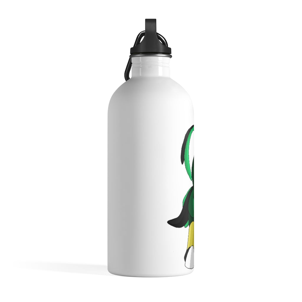 Bliscor Stainless Steel Water Bottle with a plastic screw top and carabiner, showcasing its stylish design and lightweight construction.