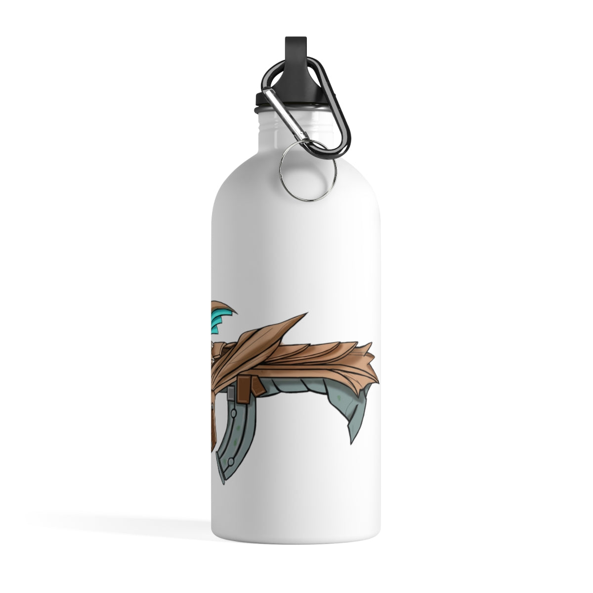 Blue Dragon Gun Stainless Steel Water Bottle with a vibrant design and plastic screw top, perfect for hydration on the go.