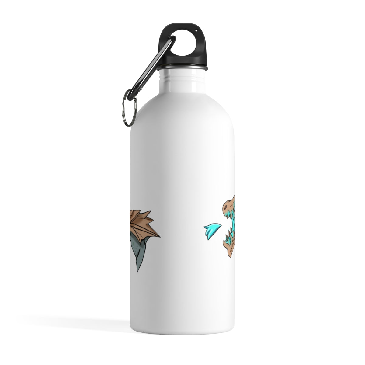 Blue Dragon Gun Stainless Steel Water Bottle with a vibrant design and plastic screw top, perfect for hydration on the go.