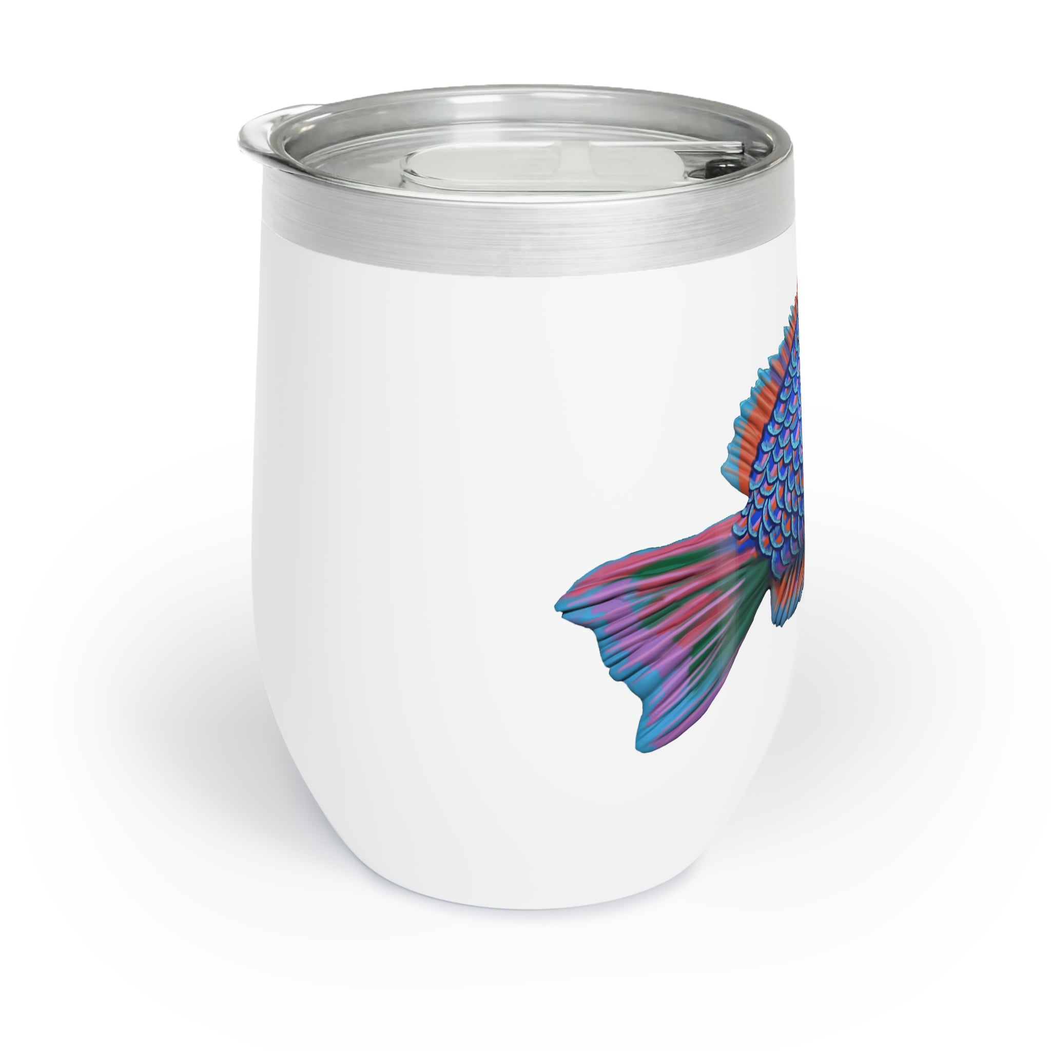 Blue Fish Chill Wine Tumbler in stainless steel with a sleek design, perfect for keeping beverages at the ideal temperature.