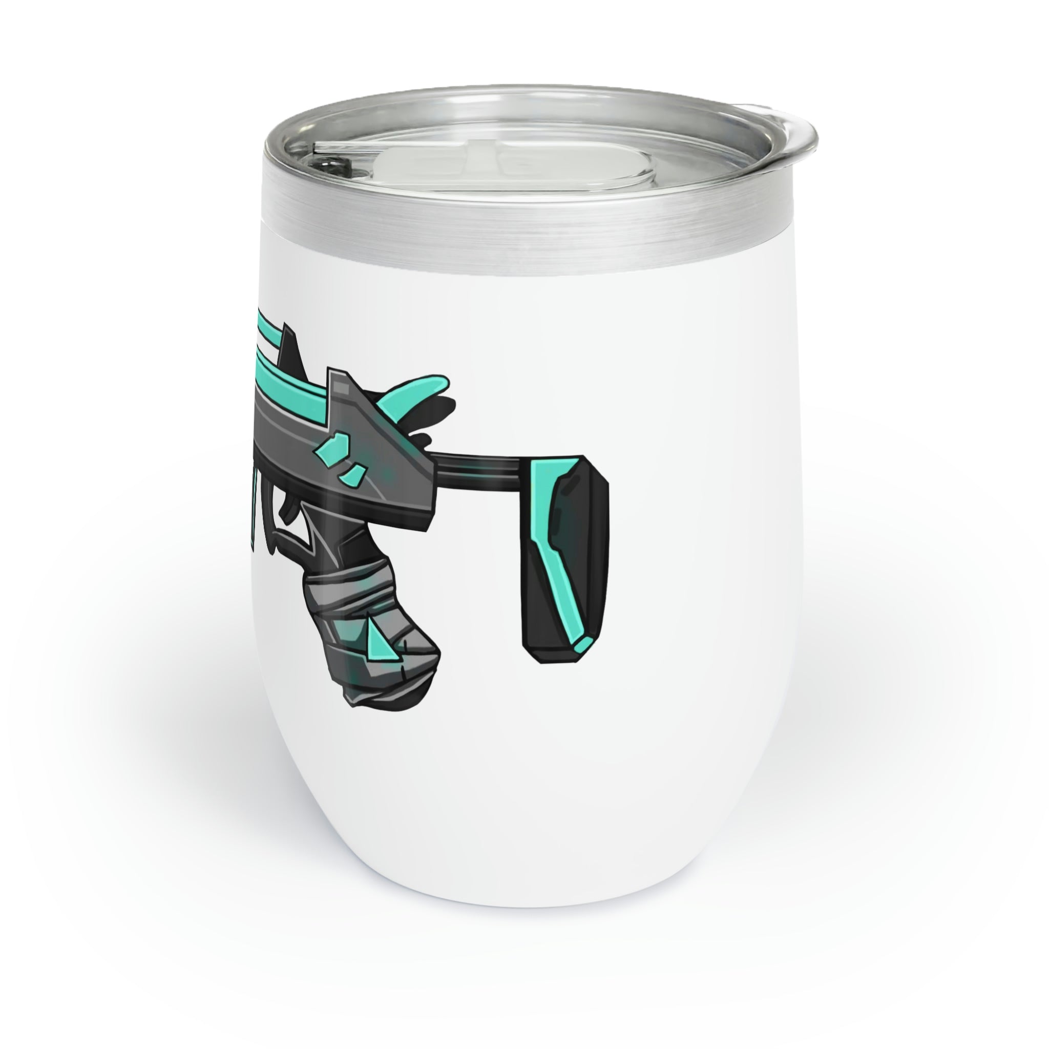Blue Weapon Chill Wine Tumbler with double-insulated walls and customizable design, perfect for keeping drinks at ideal temperatures.