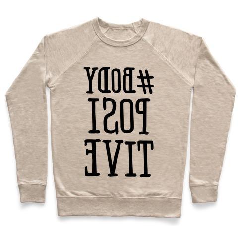 A cozy unisex crewneck sweatshirt featuring a body positive design, made from soft French terry fabric, ideal for layering.