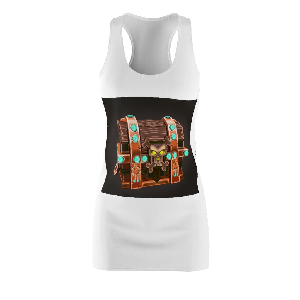 Bone Chest Women's Cut & Sew Racerback Dress in a stylish design, showcasing a feminine silhouette and sporty fit, perfect for casual and active wear.