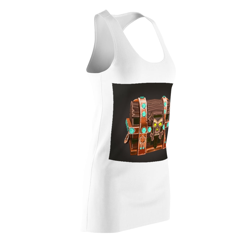 Bone Chest Women's Cut & Sew Racerback Dress in a stylish design, showcasing a feminine silhouette and sporty fit, perfect for casual and active wear.