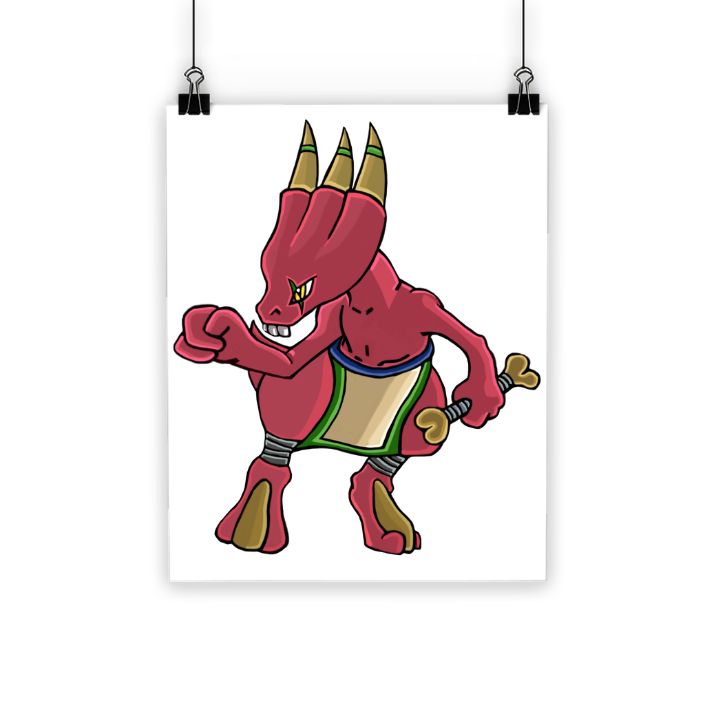 Bonegar Classic Poster featuring vibrant colors printed on semi-gloss paper, showcasing a stunning photographic finish.