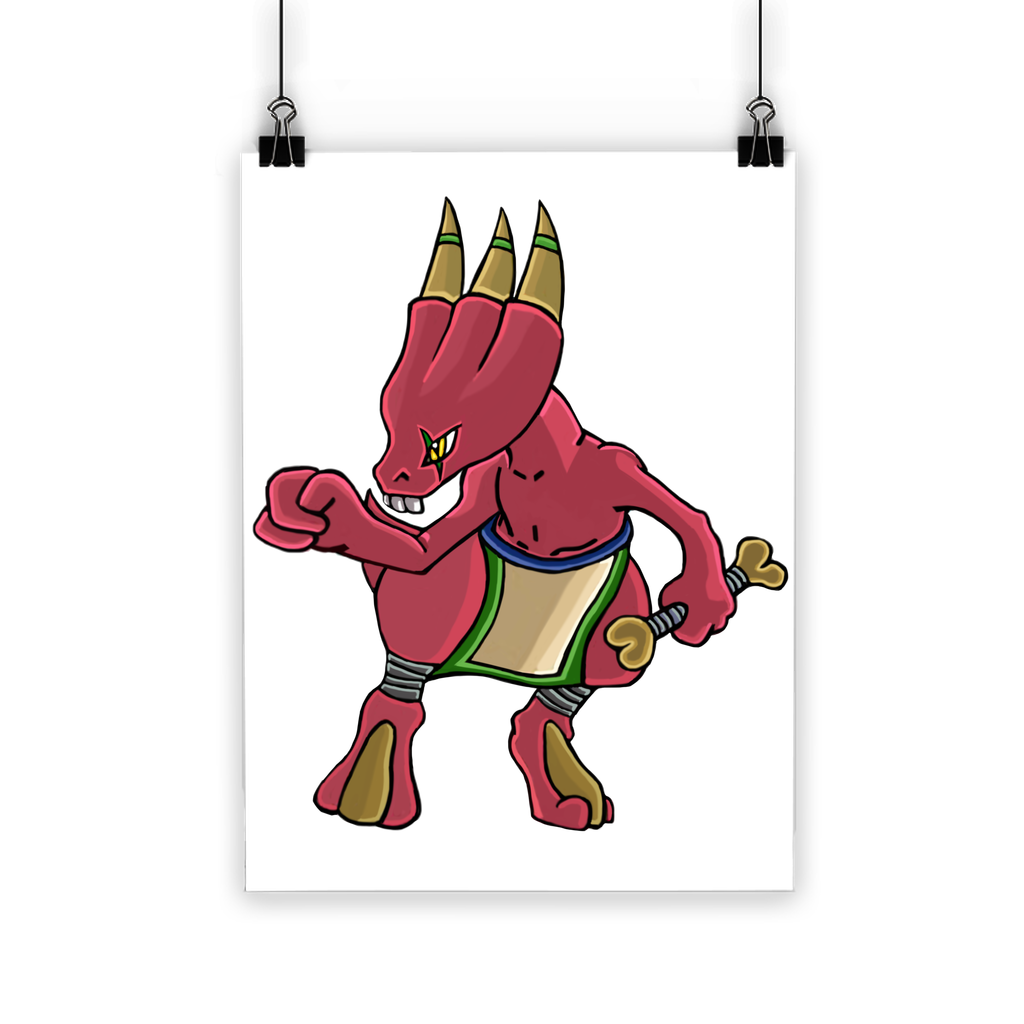 Bonegar Classic Poster featuring vibrant colors printed on semi-gloss paper, showcasing a stunning photographic finish.