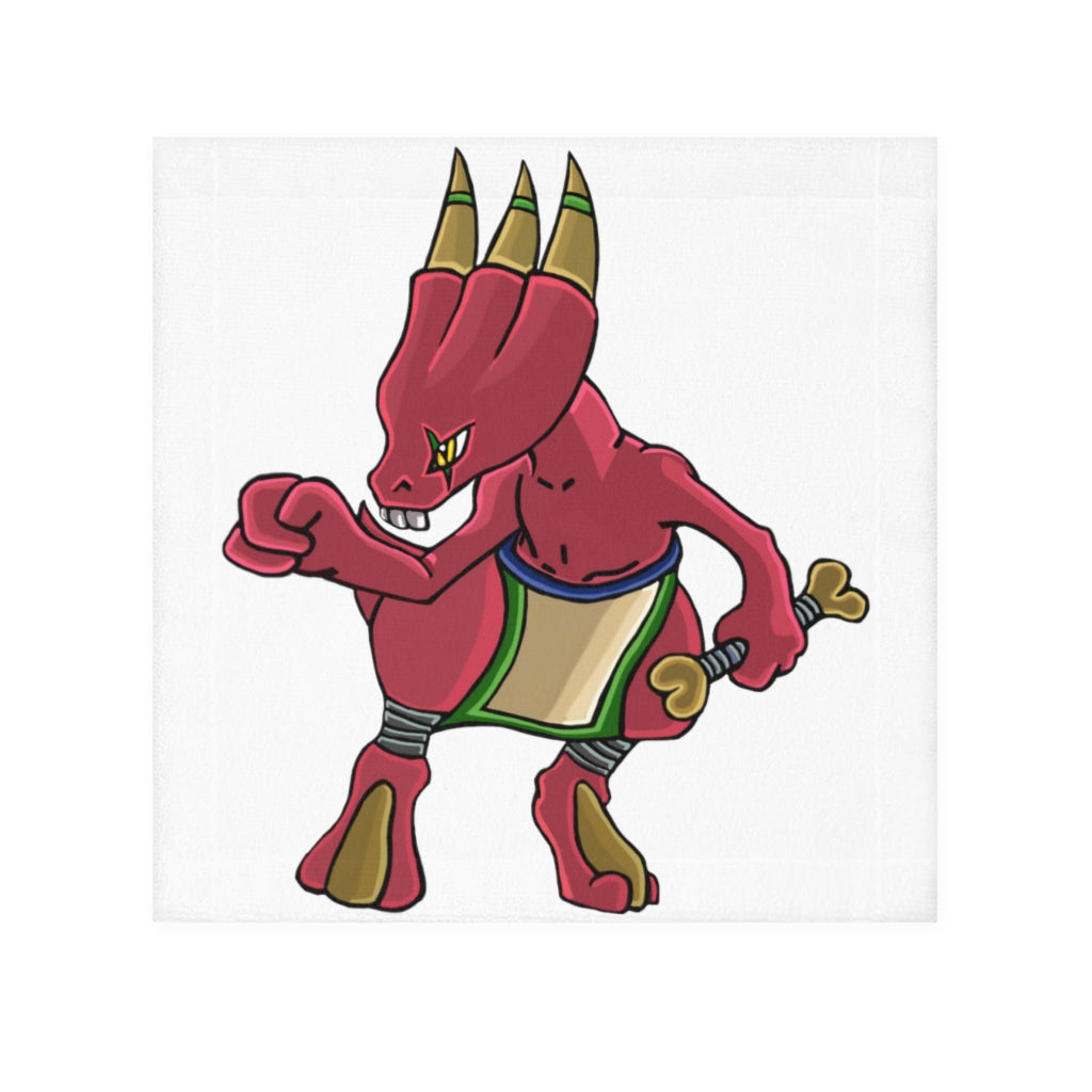 Bonegar Face Towel featuring a customizable polyester front and soft cotton back, perfect for personal use or gifting.