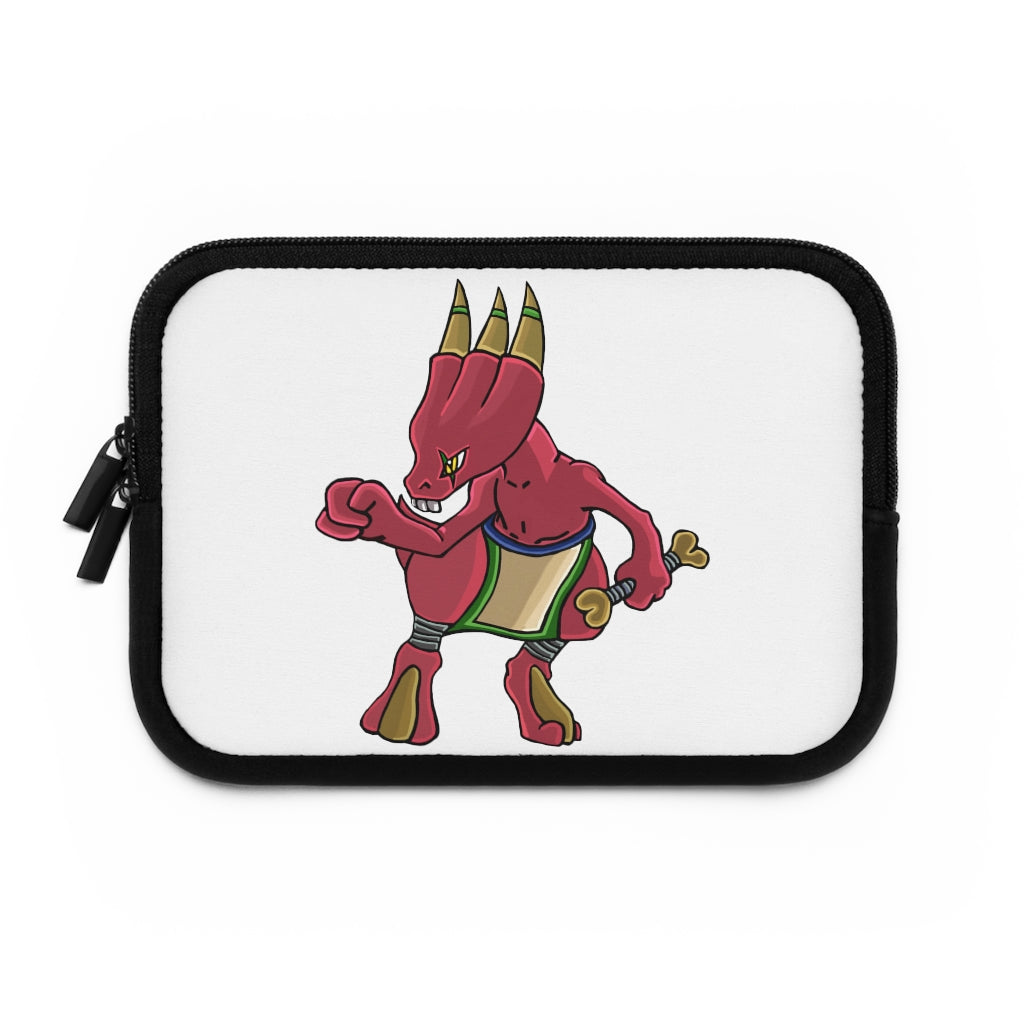 Bonegar Laptop Sleeve featuring a customizable front and black polyester back, designed for protection and style.