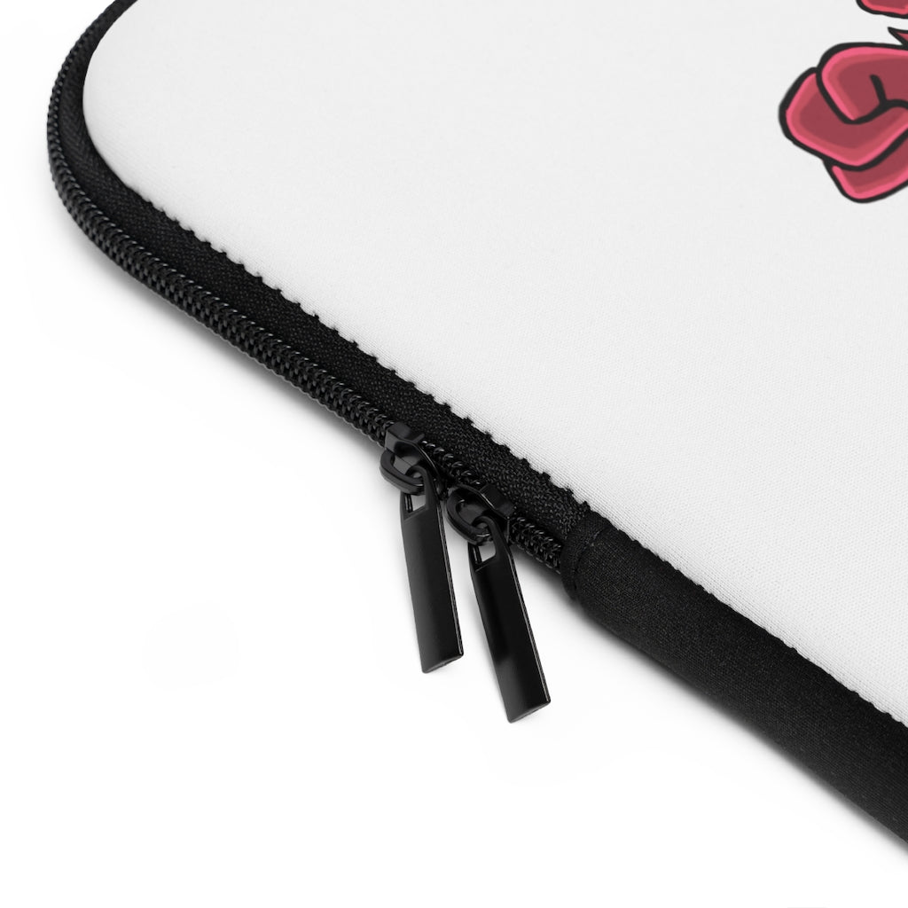 Bonegar Laptop Sleeve featuring a customizable front and black polyester back, designed for protection and style.