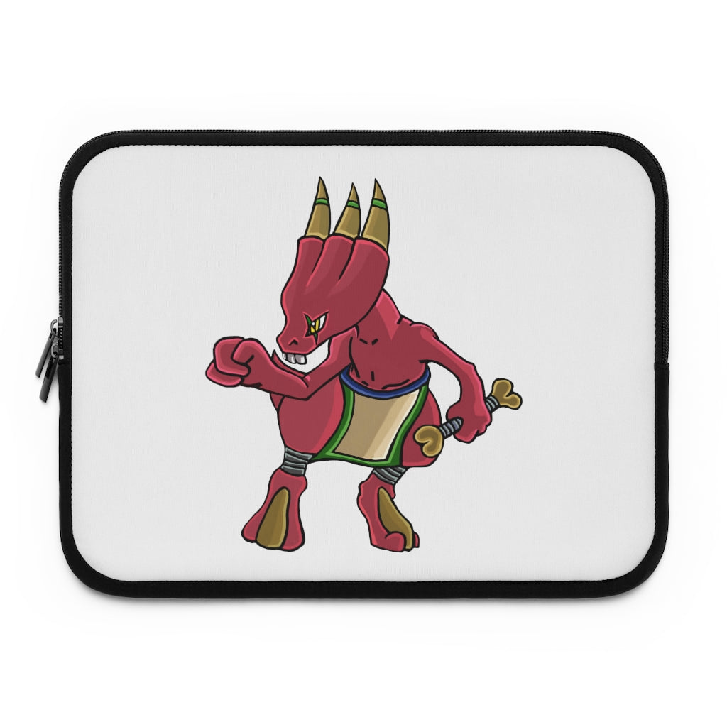 Bonegar Laptop Sleeve featuring a customizable front and black polyester back, designed for protection and style.