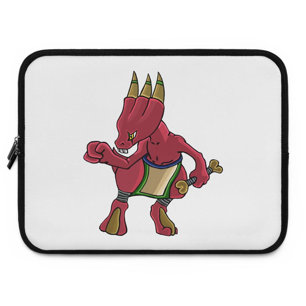 Bonegar Laptop Sleeve featuring a customizable front and black polyester back, designed for protection and style.