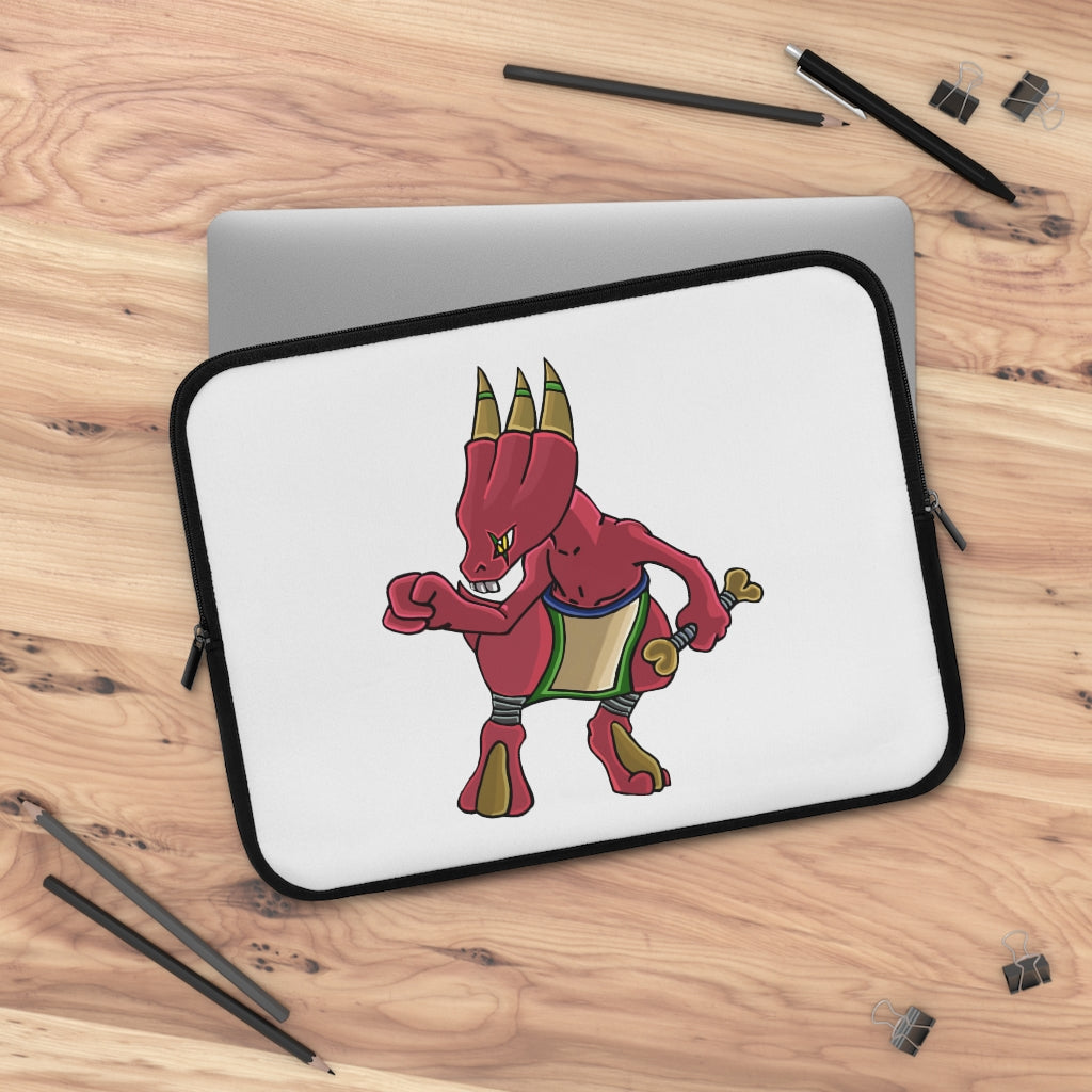 Bonegar Laptop Sleeve featuring a customizable front and black polyester back, designed for protection and style.