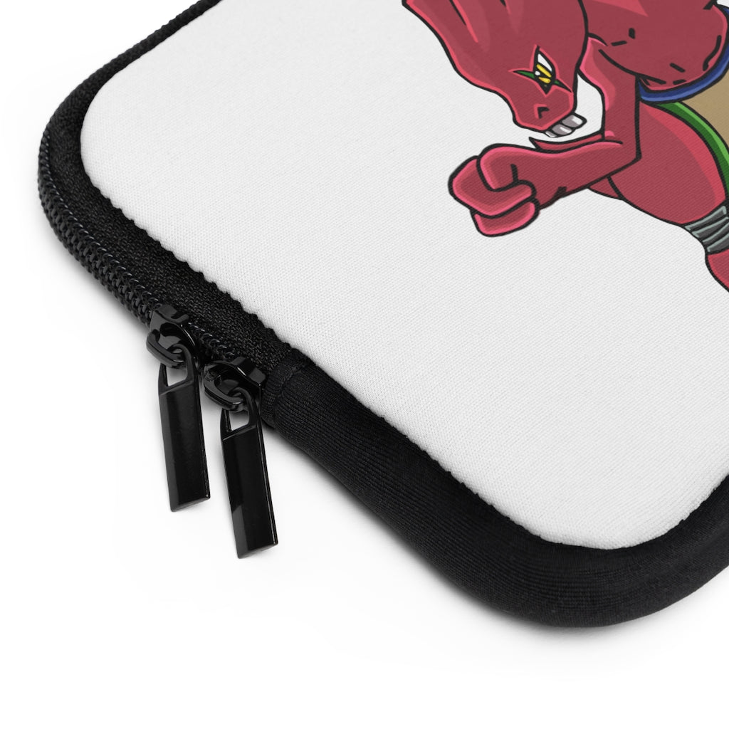 Bonegar Laptop Sleeve featuring a customizable front and black polyester back, designed for protection and style.