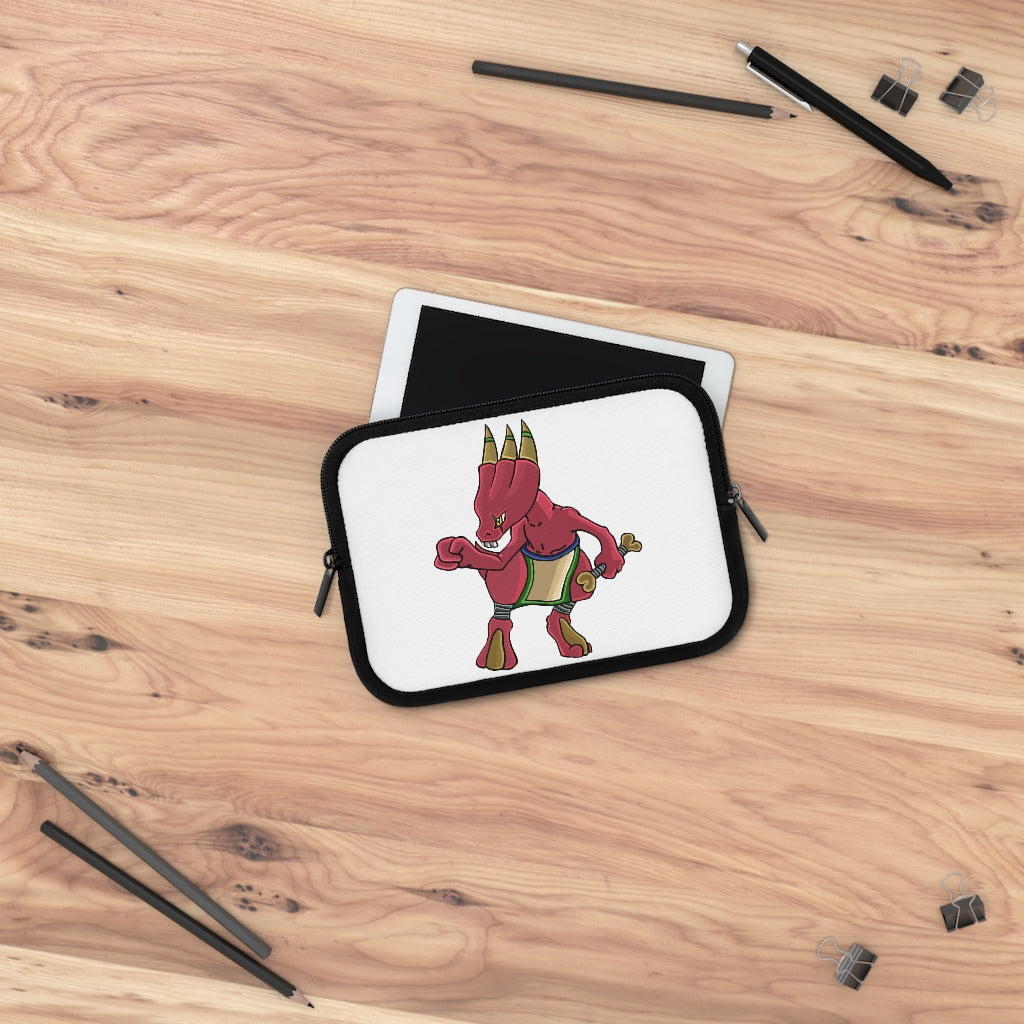 Bonegar Laptop Sleeve featuring a customizable front and black polyester back, designed for protection and style.