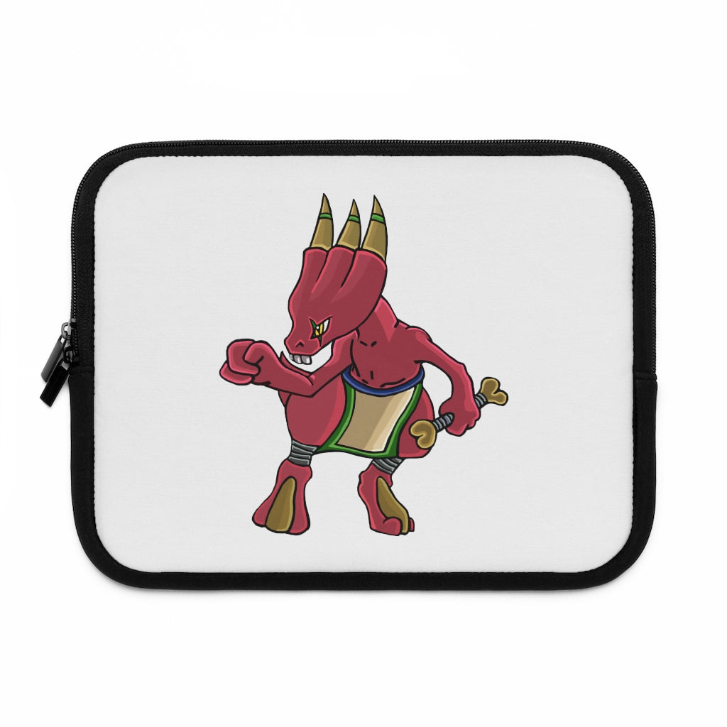 Bonegar Laptop Sleeve featuring a customizable front and black polyester back, designed for protection and style.