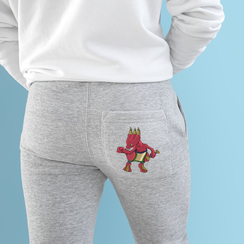 Bonegar Premium Fleece Joggers featuring customizable back pocket and two side pockets, made from soft fleece material.