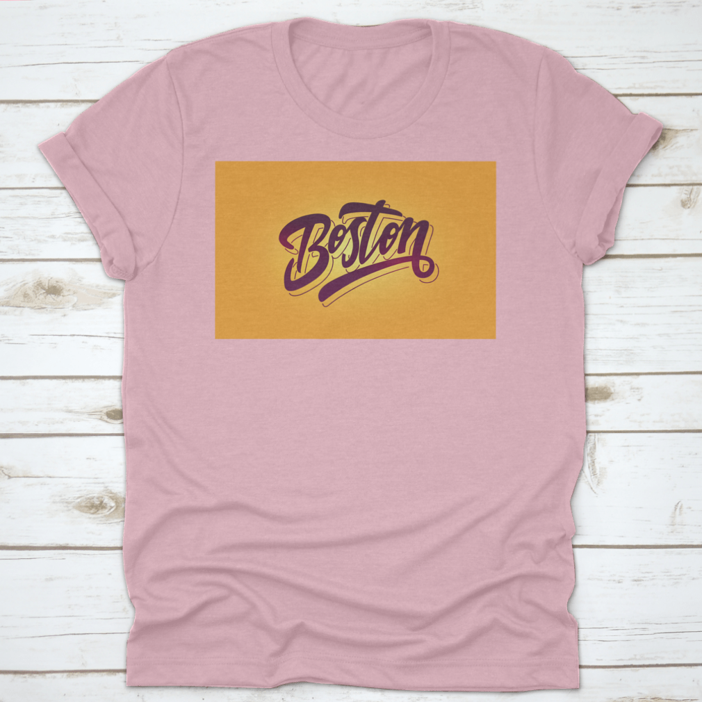 Boston Lettering modern calligraphy vector illustration showcasing elegant lettering style, perfect for creative projects.