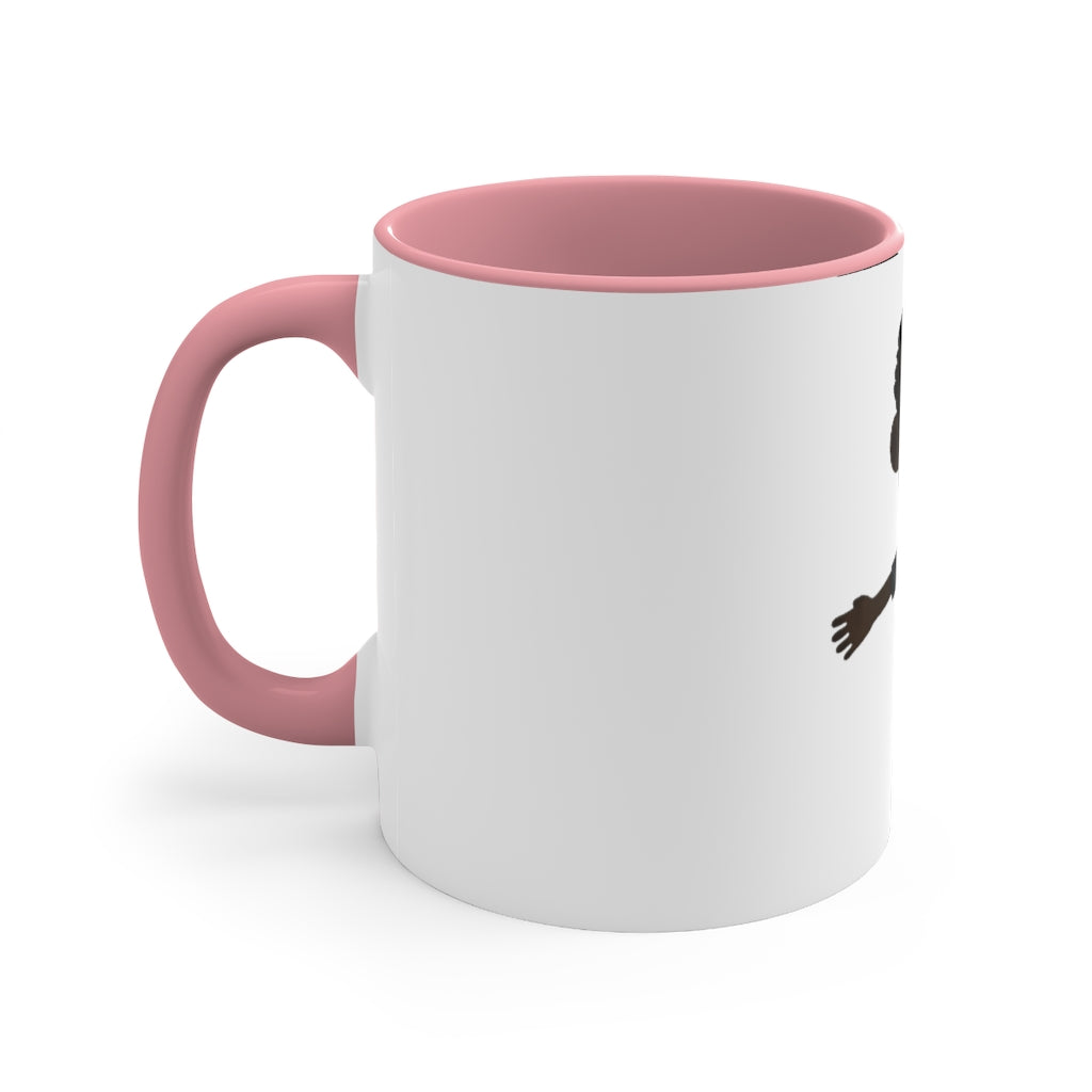 Boy Accent Coffee Mug, 11oz with colorful interior and C-handle, showcasing a vibrant two-tone design.