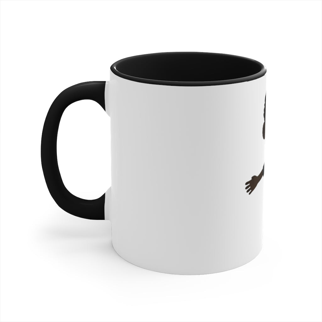 Boy Accent Coffee Mug, 11oz with colorful interior and C-handle, showcasing a vibrant two-tone design.