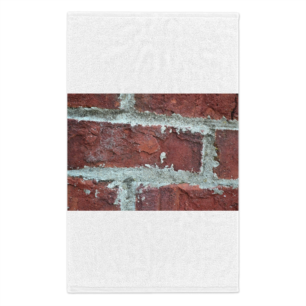 Bricks Rally Towel, 11x18, featuring soft mink polyester front and absorbent cotton backing, personalized design.