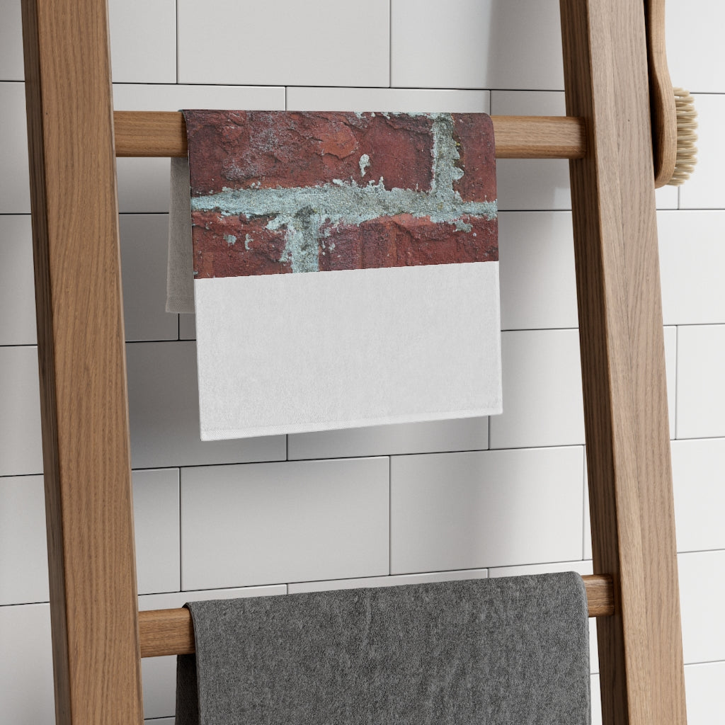 Bricks Rally Towel, 11x18, featuring soft mink polyester front and absorbent cotton backing, personalized design.