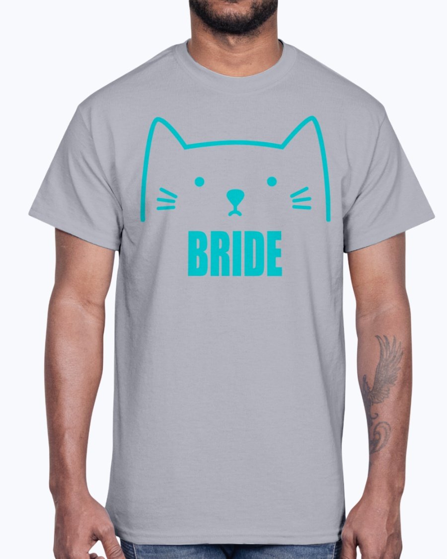 Bride Cotton Tee featuring stylish text design, perfect for bridal parties and wedding events.