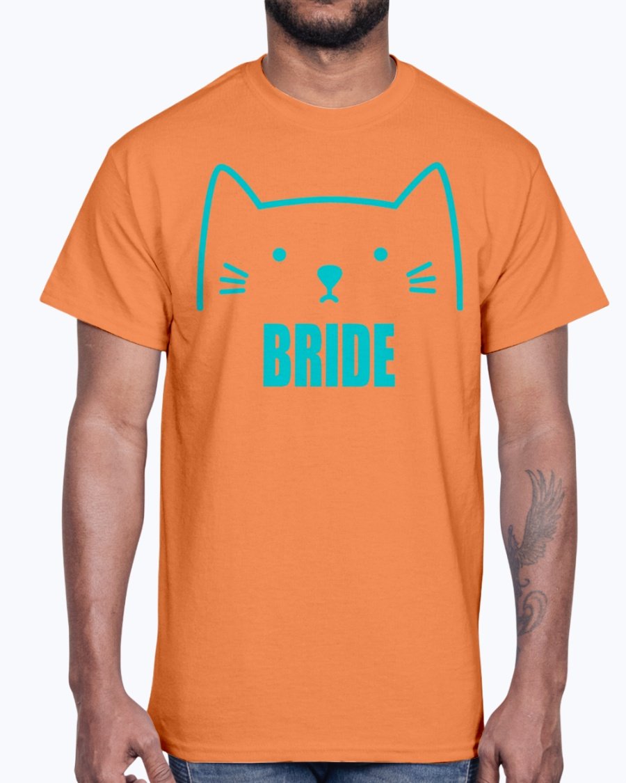 Bride Cotton Tee featuring stylish text design, perfect for bridal parties and wedding events.