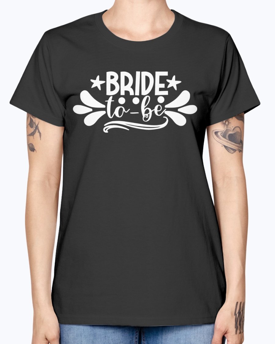Bride to Be Missy T-Shirt in various colors, showcasing a feminine scoop neck and cap sleeves, perfect for bridal celebrations.