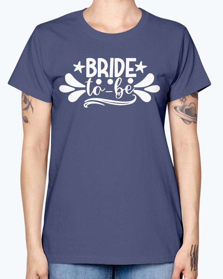 Bride to Be Missy T-Shirt in various colors, showcasing a feminine scoop neck and cap sleeves, perfect for bridal celebrations.