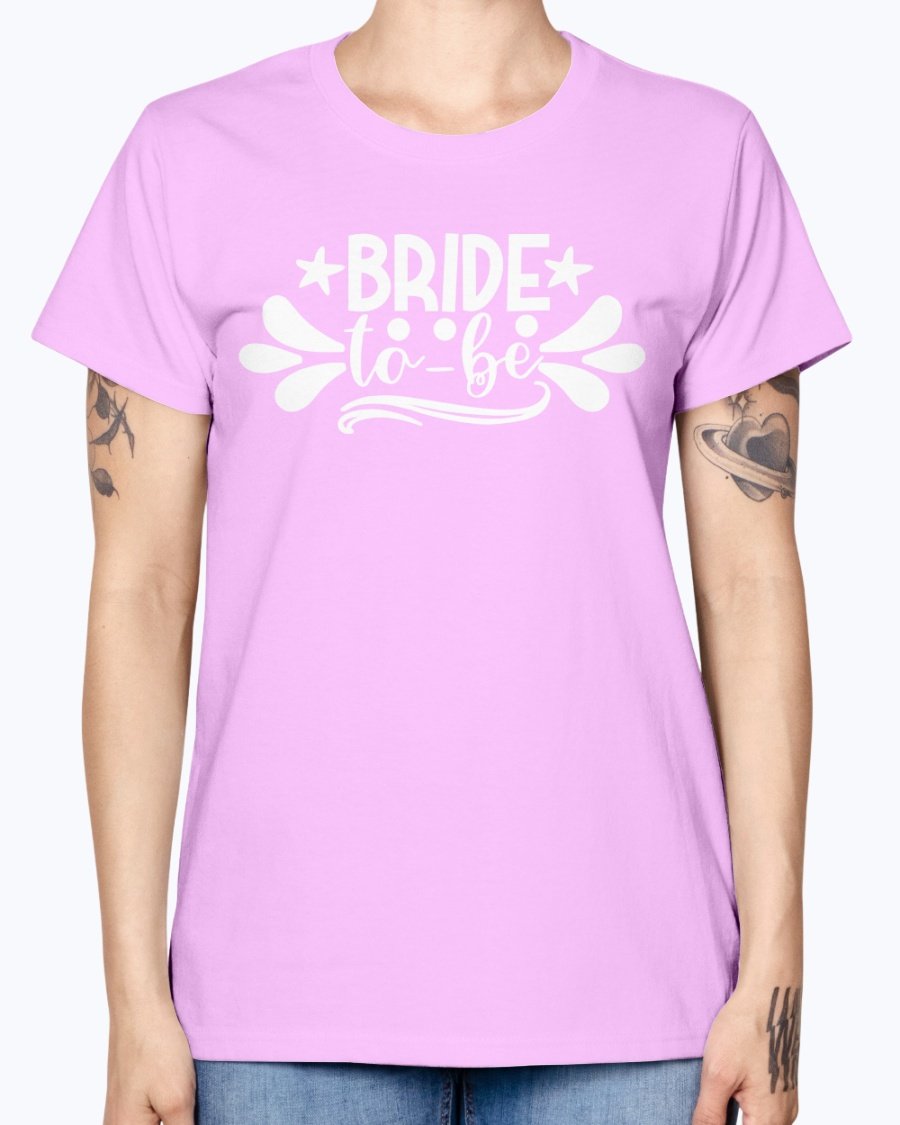 Bride to Be Missy T-Shirt in various colors, showcasing a feminine scoop neck and cap sleeves, perfect for bridal celebrations.