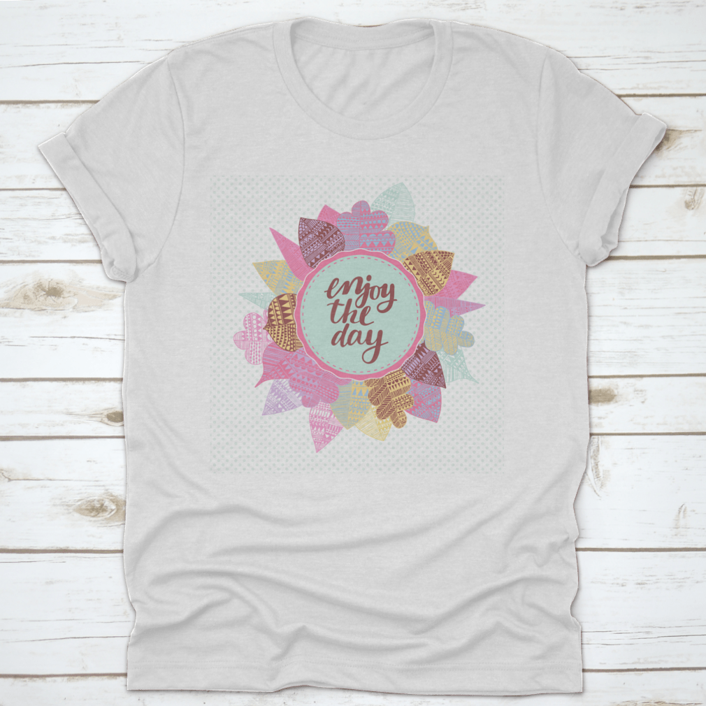 Bright Floral Card featuring cute cartoon leaves in vibrant colors, perfect for sending heartfelt messages.