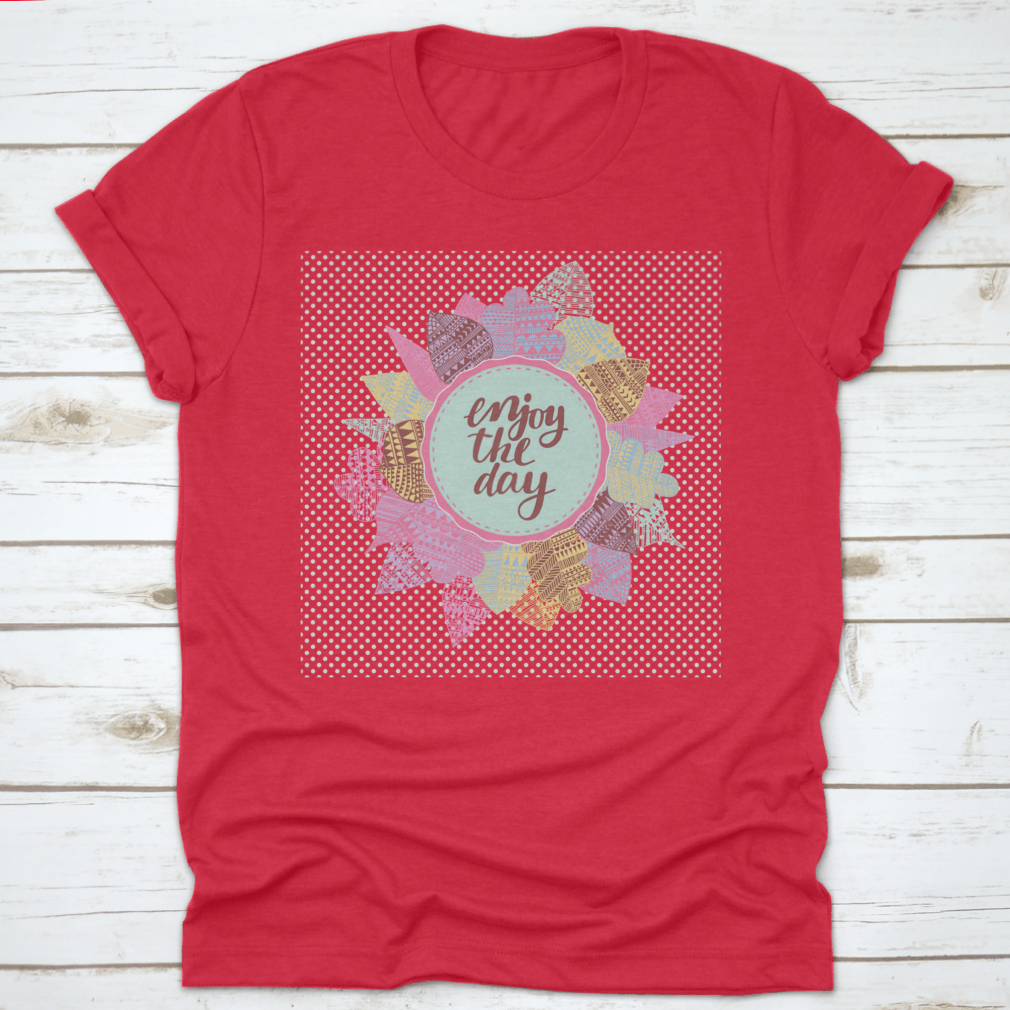 Bright Floral Card featuring cute cartoon leaves in vibrant colors, perfect for sending heartfelt messages.