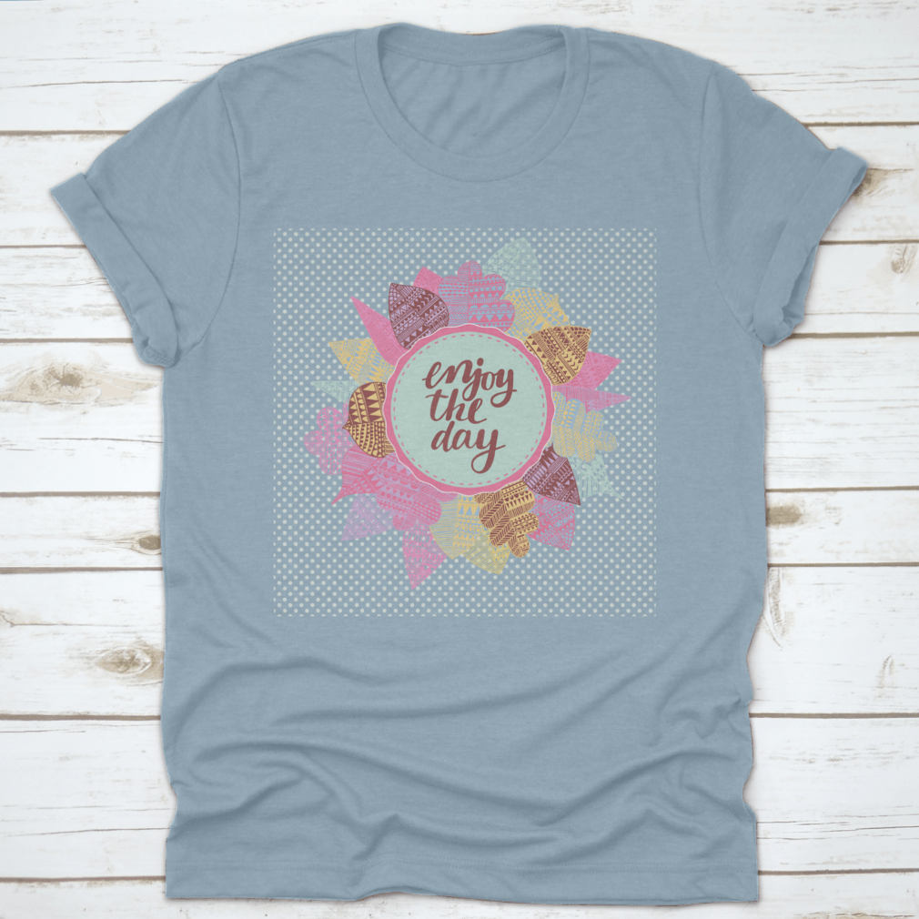 Bright Floral Card featuring cute cartoon leaves in vibrant colors, perfect for sending heartfelt messages.