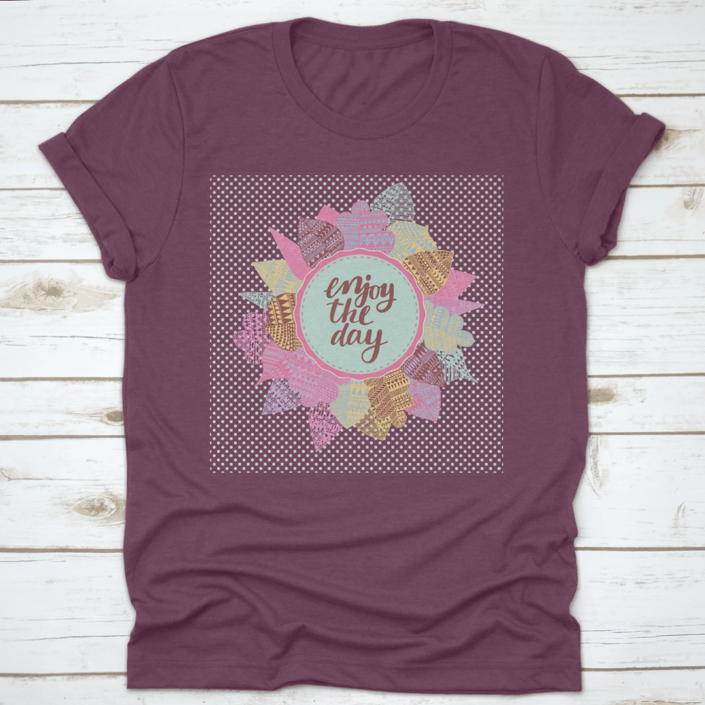 Bright Floral Card featuring cute cartoon leaves in vibrant colors, perfect for sending heartfelt messages.