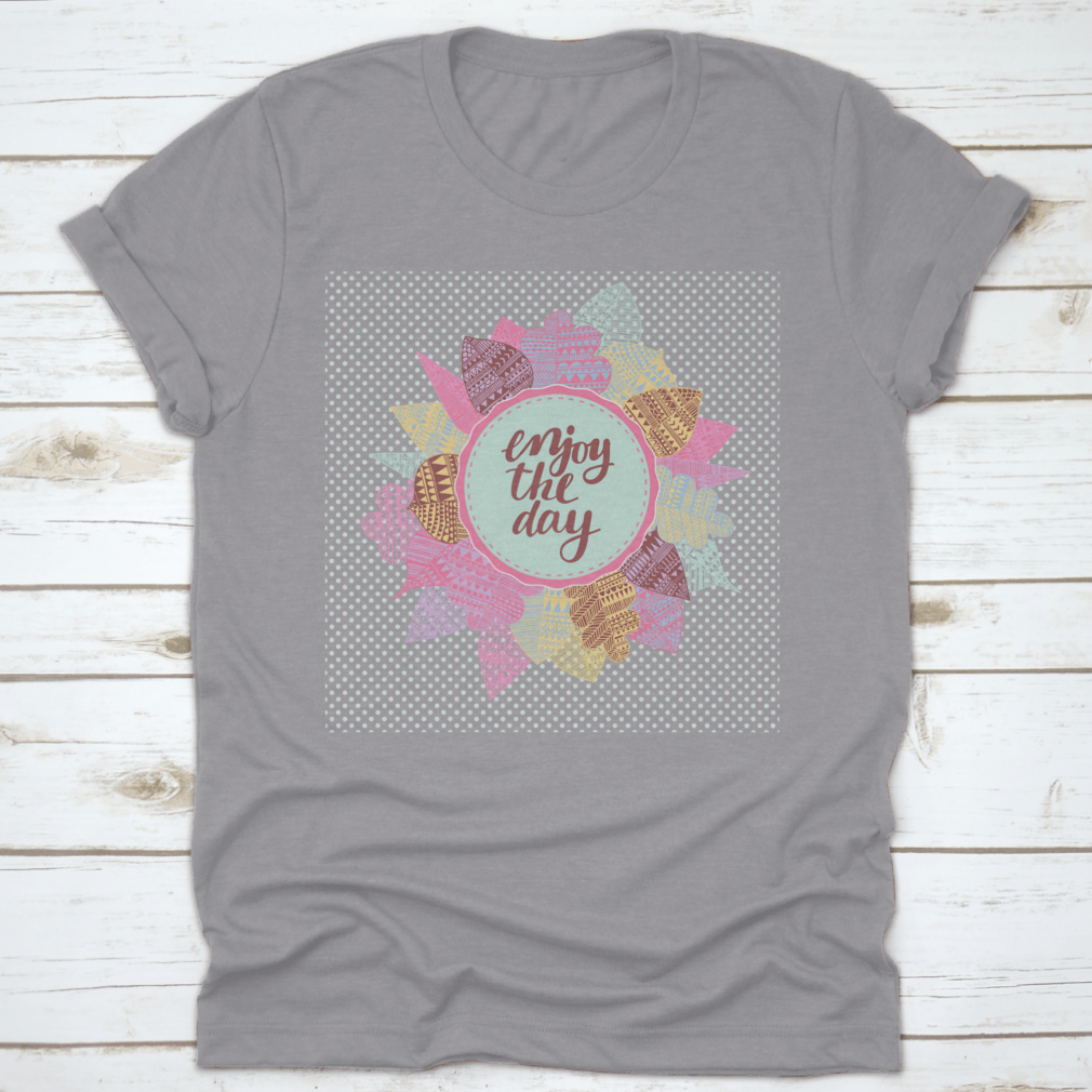 Bright Floral Card featuring cute cartoon leaves in vibrant colors, perfect for sending heartfelt messages.