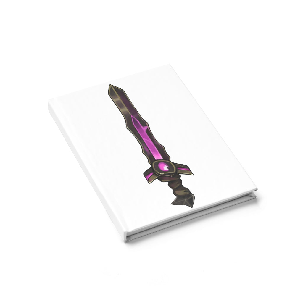 Brown and purple hardcover journal with ruled lines and wraparound print, ideal for journaling and writing.