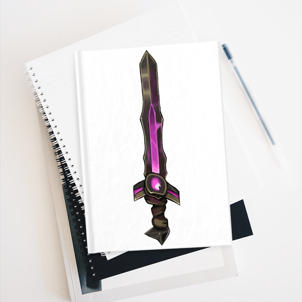 Brown and purple hardcover journal with ruled lines and wraparound print, ideal for journaling and writing.