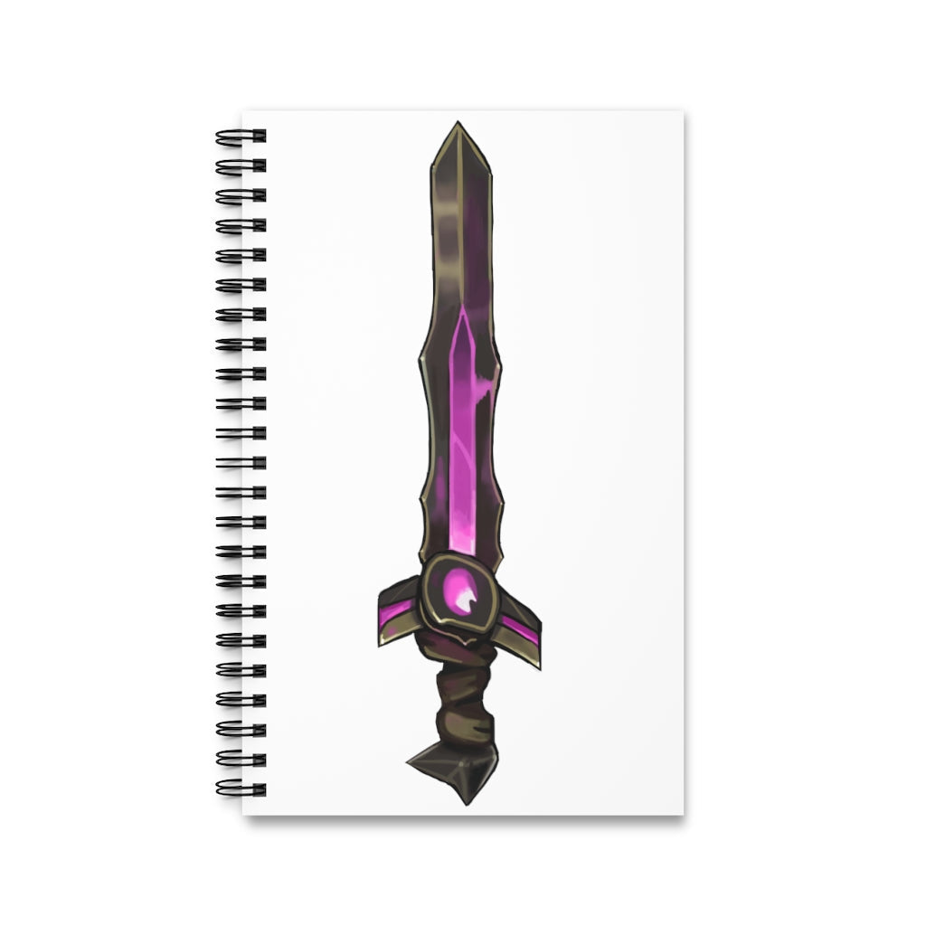 Brown and purple spiral journal with a stylish cover, featuring 80 single pages and durable spiral binding.