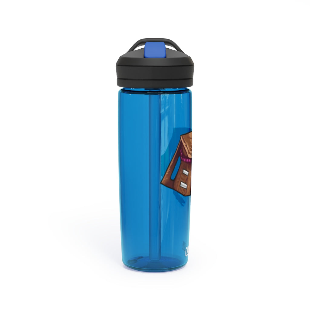 Brown CamelBak Eddy® Water Bottle in 20oz and 25oz sizes, showcasing its durable Tritan™ material and spill-proof design.