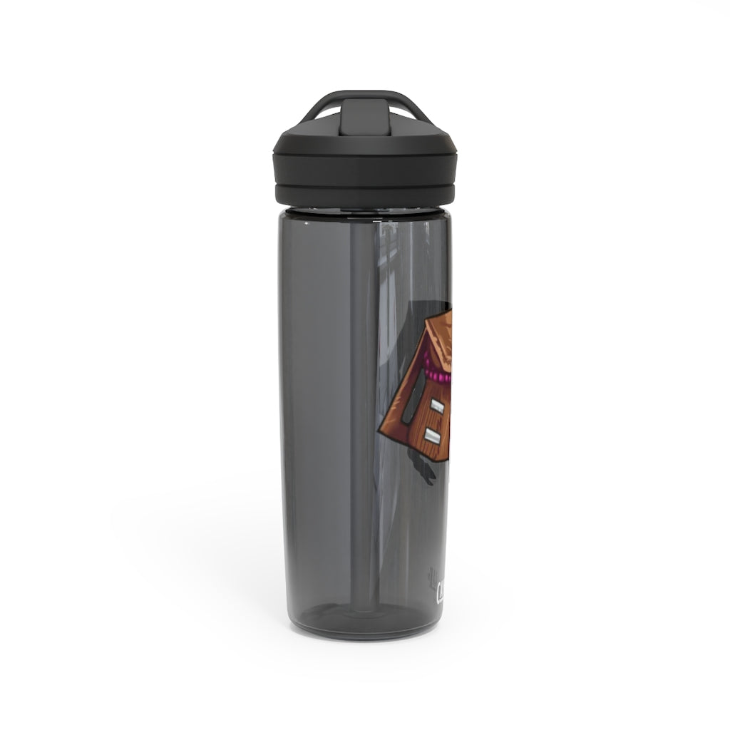 Brown CamelBak Eddy® Water Bottle in 20oz and 25oz sizes, showcasing its durable design and spill-proof valve.