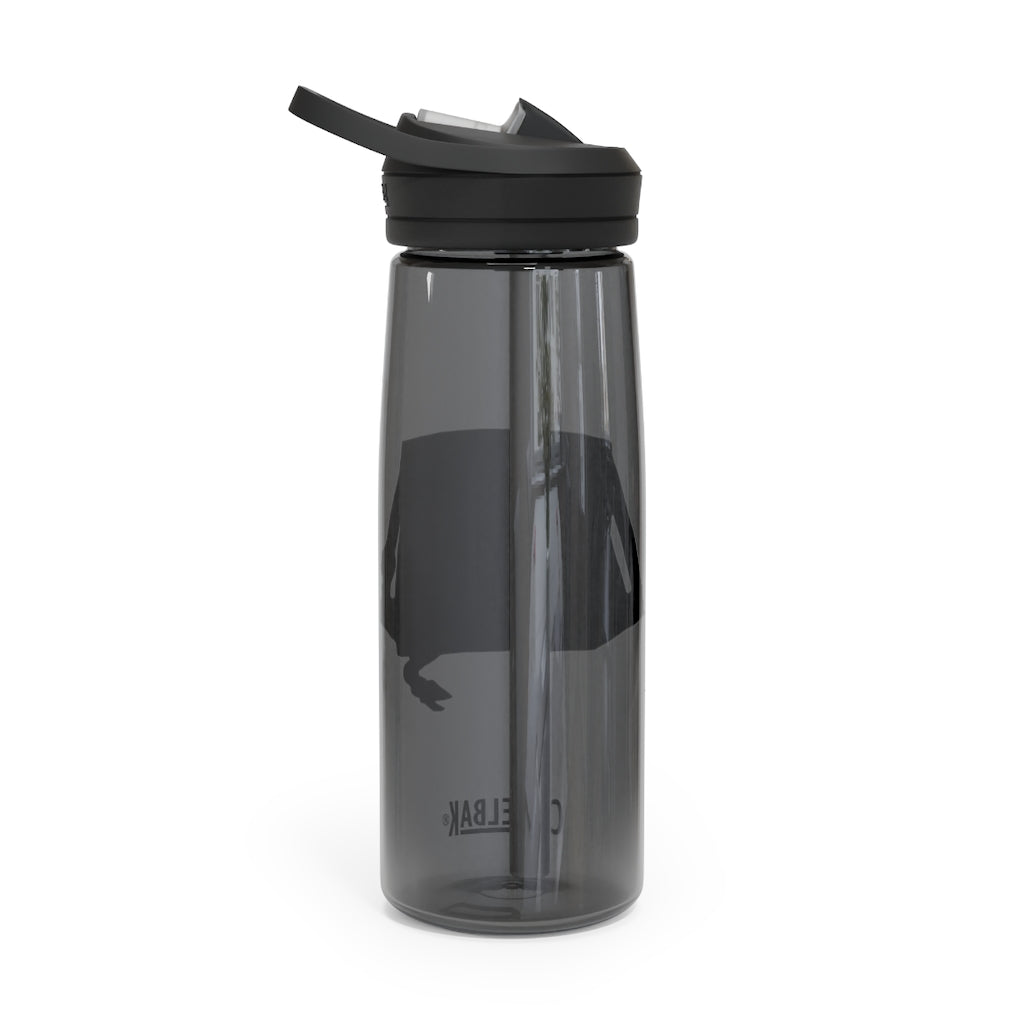 Brown CamelBak Eddy® Water Bottle in 20oz and 25oz sizes, showcasing its durable design and spill-proof valve.