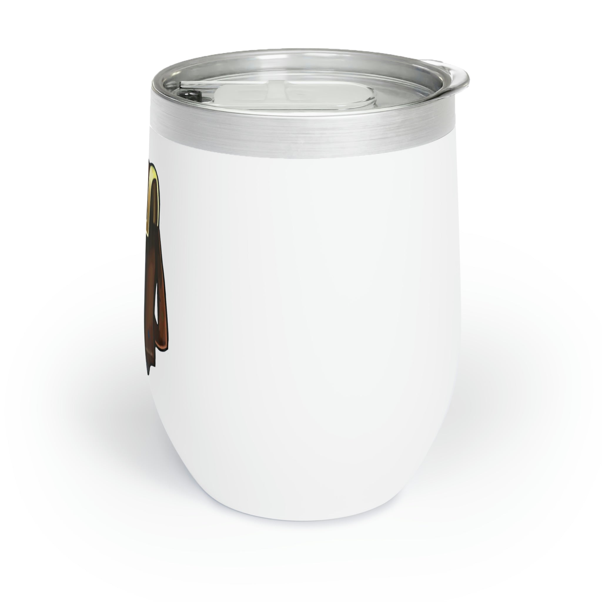 Brown Bag Chill Wine Tumbler in stainless steel with a sleek design, perfect for keeping wine at the ideal temperature.
